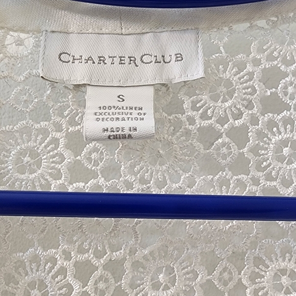 White Ruffled Open Front Jacket - Picture 3 of 7